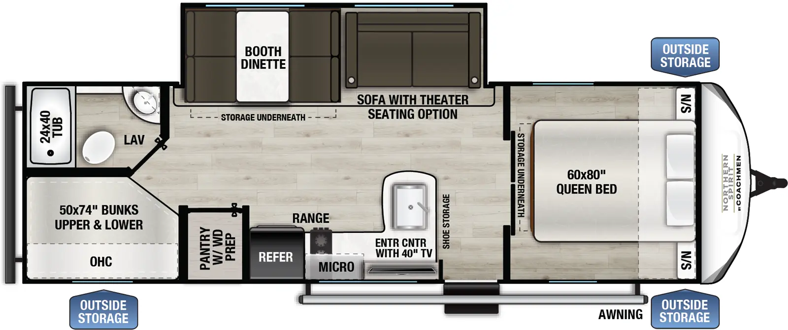Northern Spirit Se 26BH Floorplan